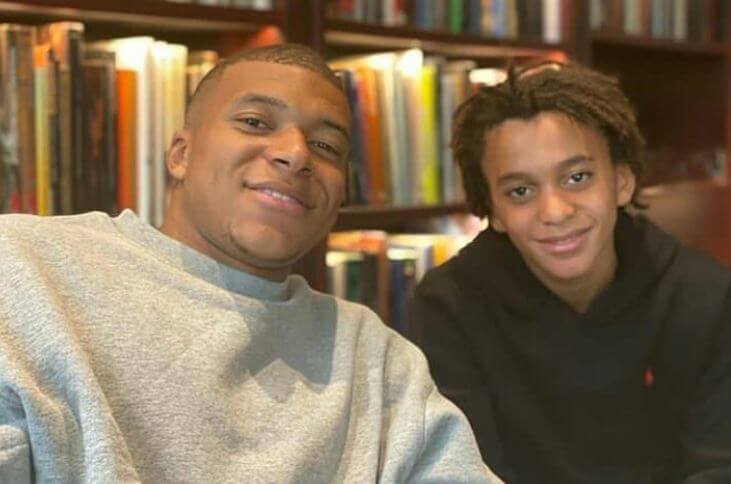 Ethan Mbappe with his brother, Kylian Mbappe.